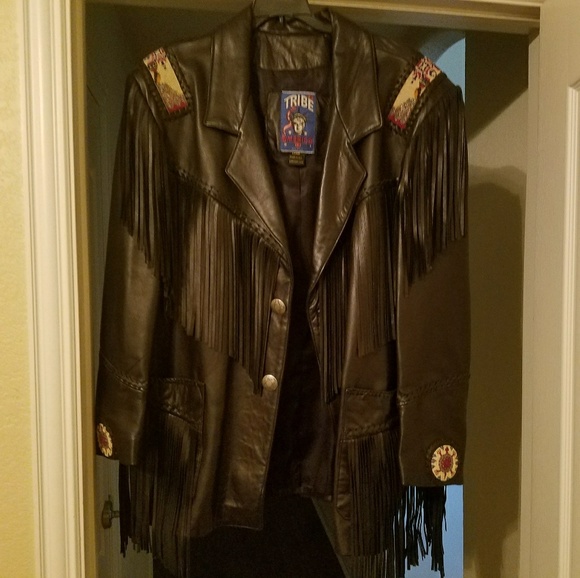 tribe america Jackets & Blazers - Tribe America leather Indian jacket!